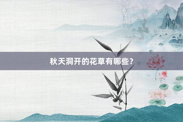 秋天洞开的花草有哪些？